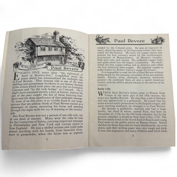 Paul Revere Booklet Circa 1930 Published By John Hancock Mutual Life Insurance C - Picture 6 of 14